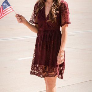 Bella Ella Boutique Light my Fire Mini Dress